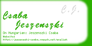 csaba jeszenszki business card